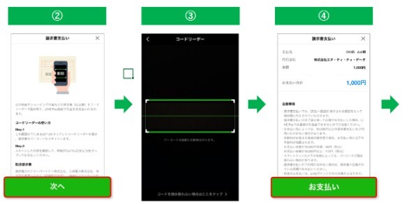 「LINE Pay」の利用方法画像2