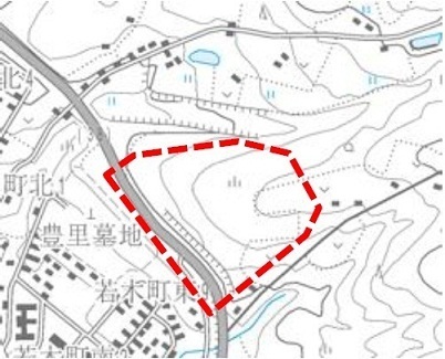 豊里第3地区地すべり対策事業の地図